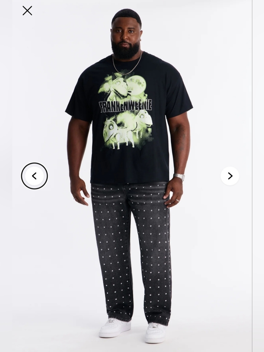 Fashion Nova Mens Studded Jean